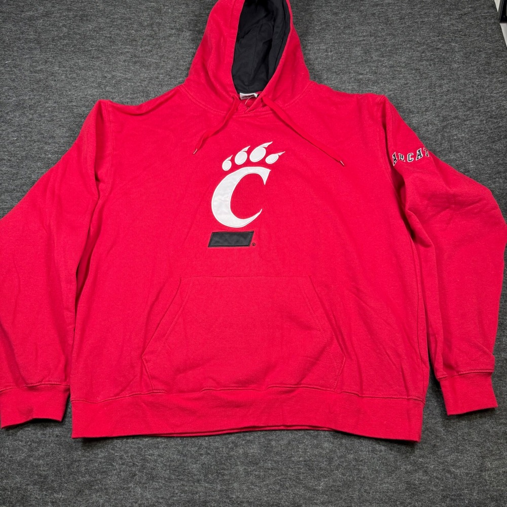 Stadium Athletics Cincinnati Bearcats Red Hoodie Sweatshirt‎ Men's 2XL
